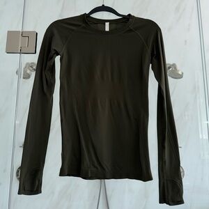 Athleta Dark Olive Long Sleeve Top